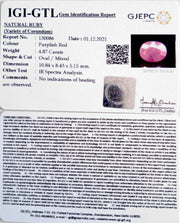 5.40 Ratti Natural new burma Ruby with Govt. Lab Certificate-(2331)